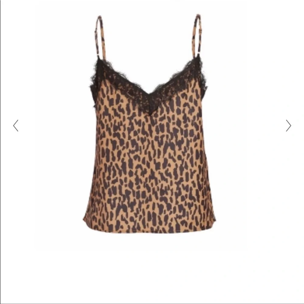 NWT BP animal print Lace Trim Satin Cami tank XS - Picture 4 of 7
